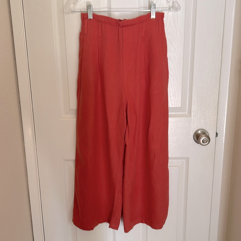 Lane Tree Rust Colored Linen Blend Pants